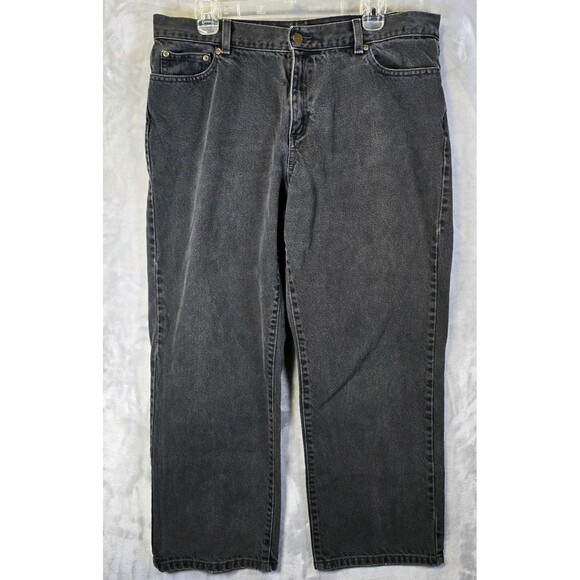 L.L. Bean Denim - LL Bean Jeans Classic Womens 18 Petite Charcoal Black Denim Mom Cowgirl Y2K